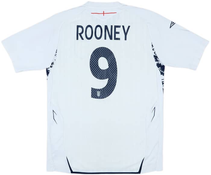 2007-09 England Home Shirt Rooney #9 - 7/10 - (M)