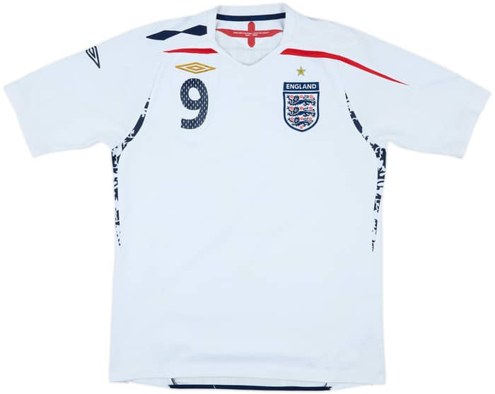 2007-09 England Home Shirt Rooney #9 - 7/10 - (M)
