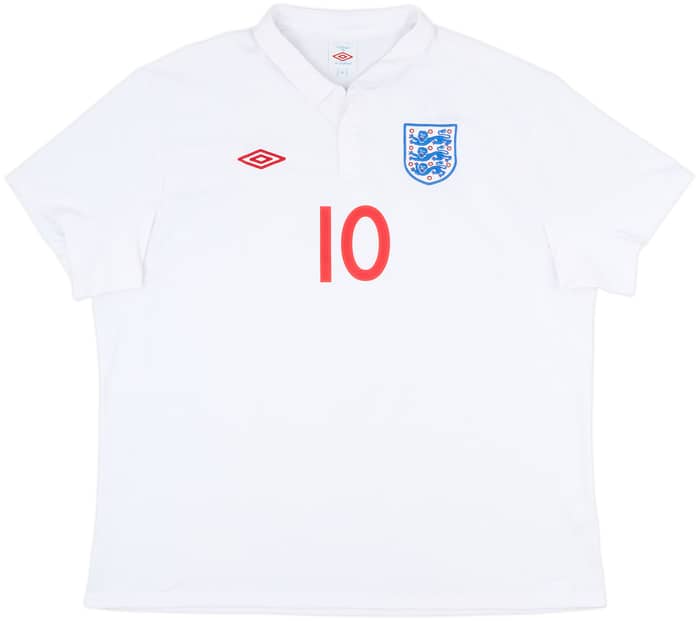 2009-10 England Home Shirt Rooney #10 - 9/10 - (3XL)