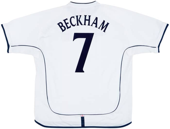 2001-03 England Home Shirt Beckham #7 - 6/10 - (XXL)