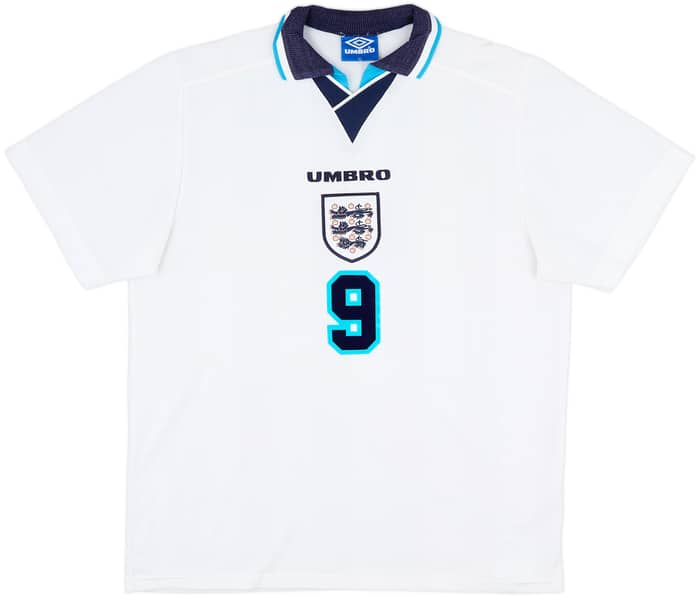 1995-97 England Home Shirt Shearer #9 - 9/10 - (XL)