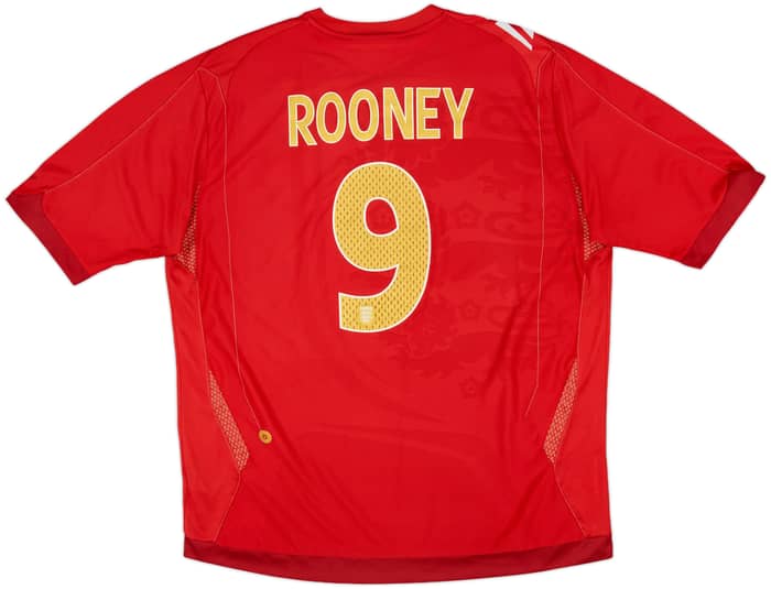2006-08 England Away Shirt Rooney #9 - 7/10 - (XL)