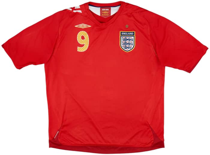 2006-08 England Away Shirt Rooney #9 - 7/10 - (XL)