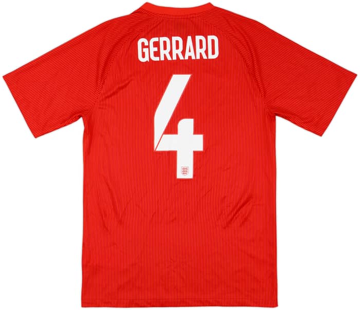 2014-15 England Away Shirt Gerrard #4 - 8/10 - (S)