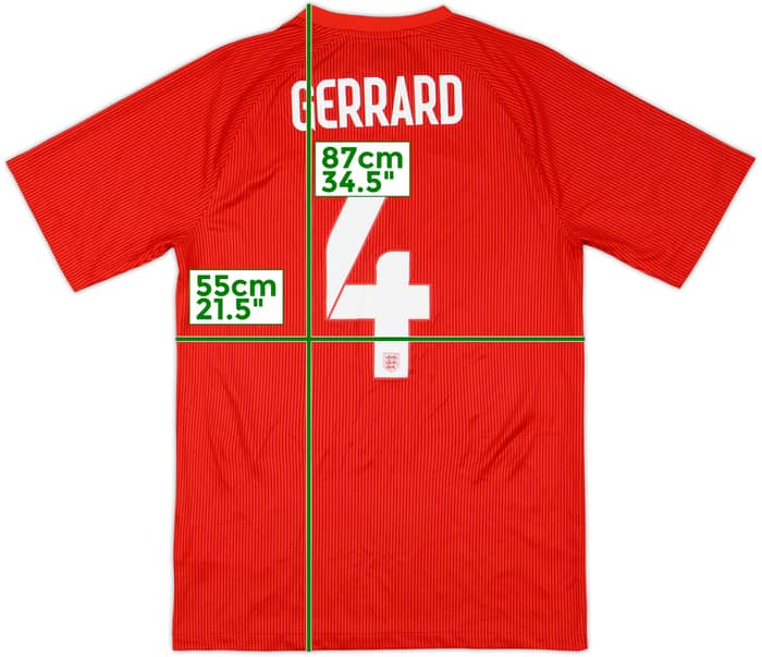 2014-15 England Away Shirt Gerrard #4 - 8/10 - (S)
