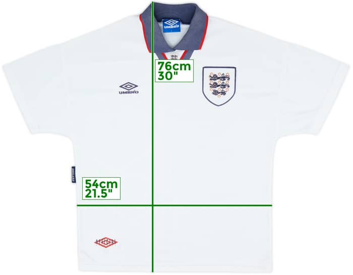 1993-95 England Home Shirt - 6/10 - (L)