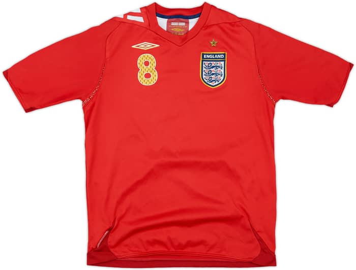 2006-08 England Away Shirt Lampard #8 - 6/10 - (L.Boys)
