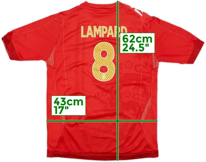 2006-08 England Away Shirt Lampard #8 - 6/10 - (L.Boys)