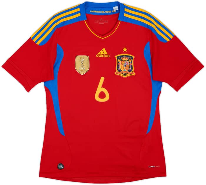 2010-11 Spain Home Shirt A.Iniesta #6 - 8/10 - (S)