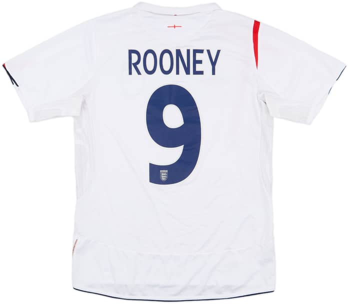 2005-07 England Home Shirt Rooney #9 - 8/10 - (M)