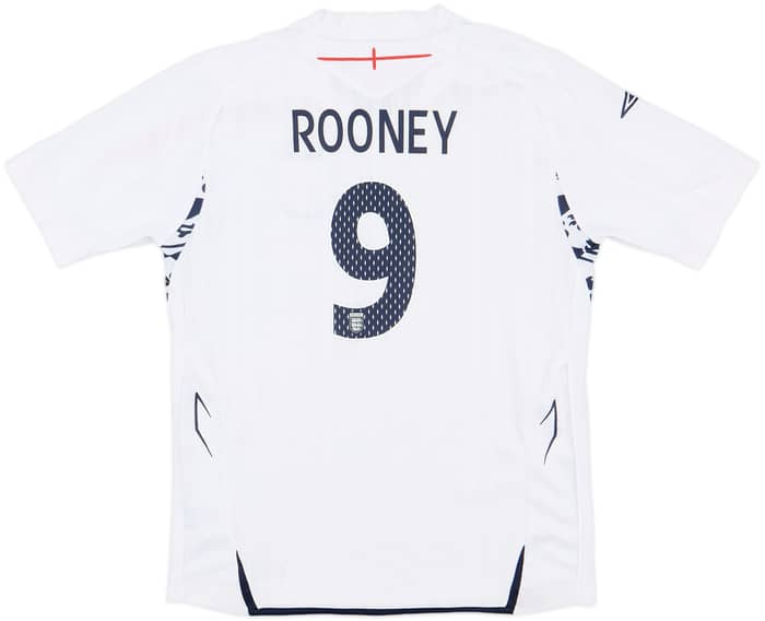 2007-09 England Home Shirt Rooney #9 - 10/10 - (M.Boys)