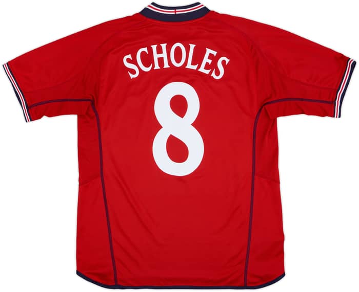 2002-04 England Away Shirt Scholes #8 - 8/10 - (M)