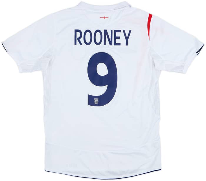 2005-07 England Home Shirt Rooney #9 - 9/10 - (S)