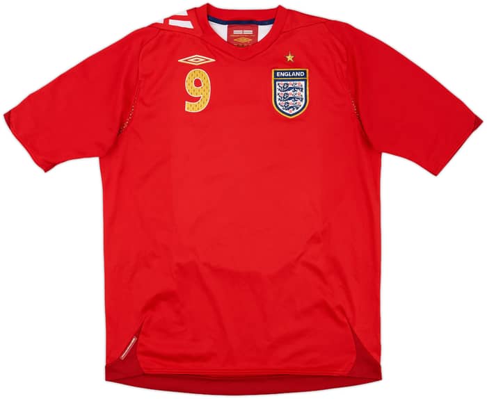 2006-08 England Away Shirt Rooney #9 - 7/10 - (XL.Boys)