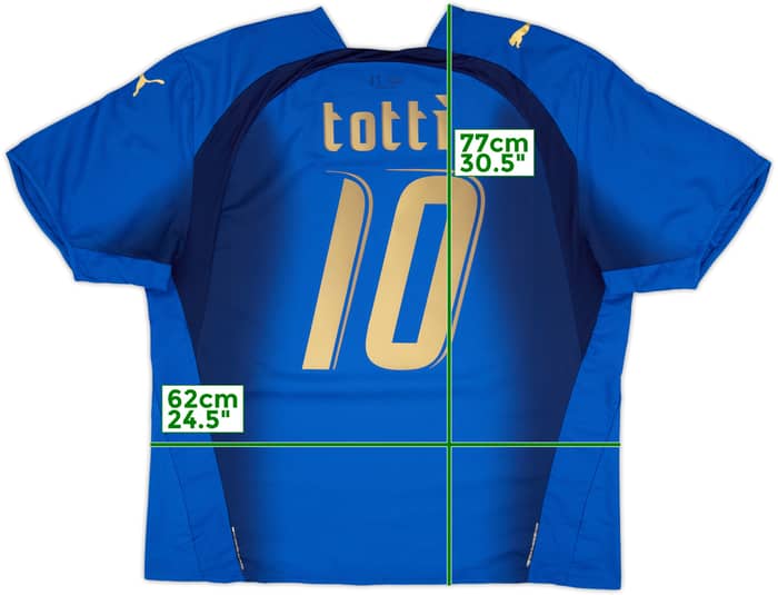 2006 Italy Home Shirt Totti #10 - 9/10 - (XXL)