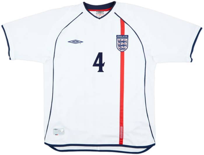2001-03 England Home Shirt Gerrard #4 - 7/10 - (L)