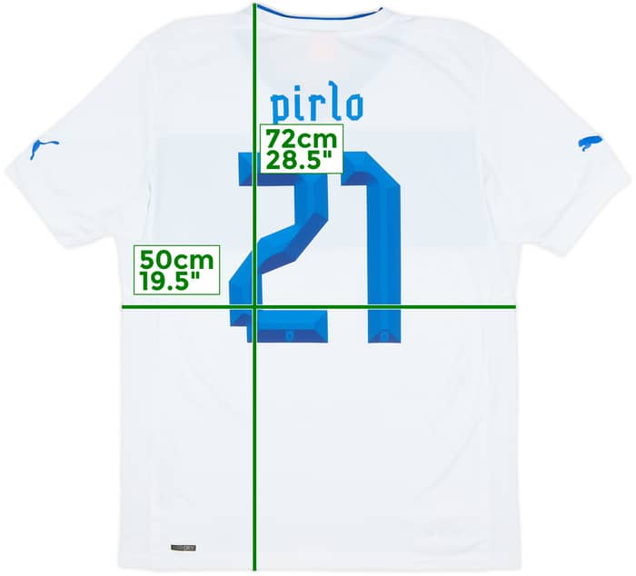 2012-13 Italy Away Shirt Pirlo #21 - 8/10 - (L)