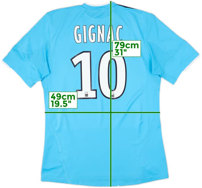 2010-11 Olympique Marseille Away Shirt Gignac #10 - 6/10 - (M)