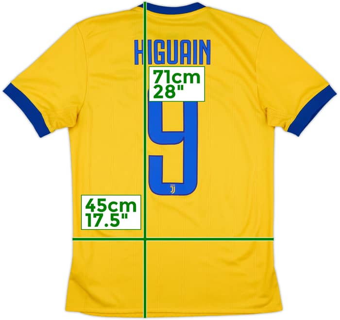 2017-18 Juventus Away Shirt Higuain #9 - 8/10 - (S)