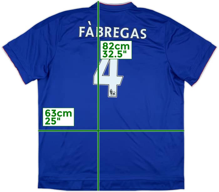 2015-16 Chelsea Home Shirt Fabregas #4 - 10/10 - (XXL)
