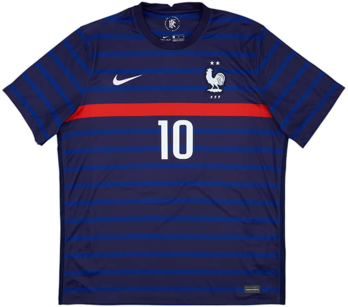 2020-21 France Home Shirt Mbappe #10 - 9/10 - (XL)