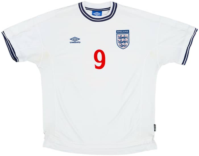 1999-01 England Home Shirt Shearer #9 - 8/10 - (XXL)