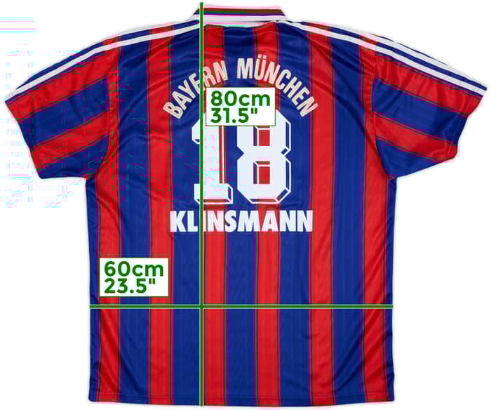 1995-97 Bayern Munich Home Shirt Klinsmann #18 - 6/10 - (XL)