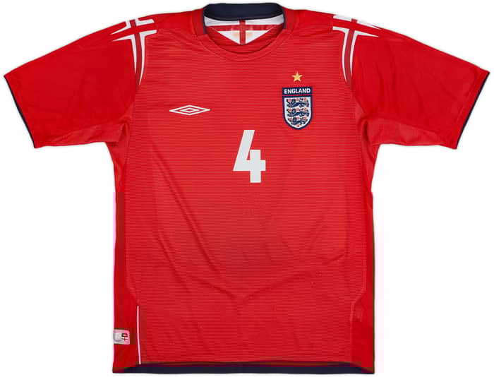 2004-06 England Away Shirt Gerrard #4 - 7/10 - (M)