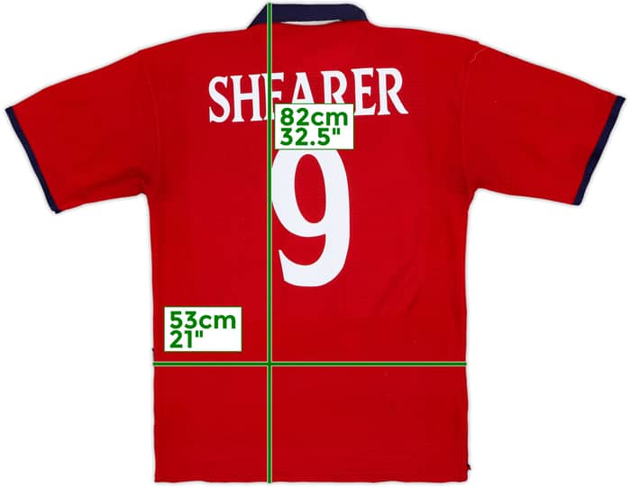 1999-01 England Away Shirt Shearer #9 - 8/10 - (XL)