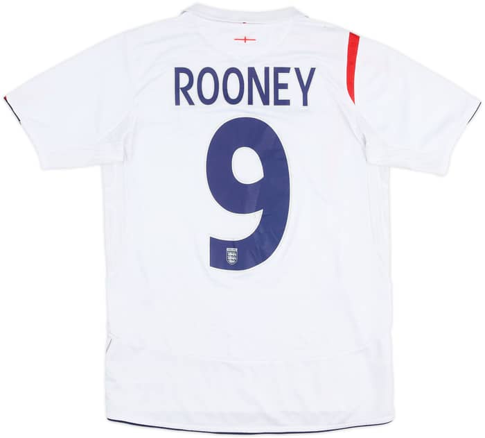2005-07 England Home Shirt Rooney #9 - 5/10 - (XL.Boys)