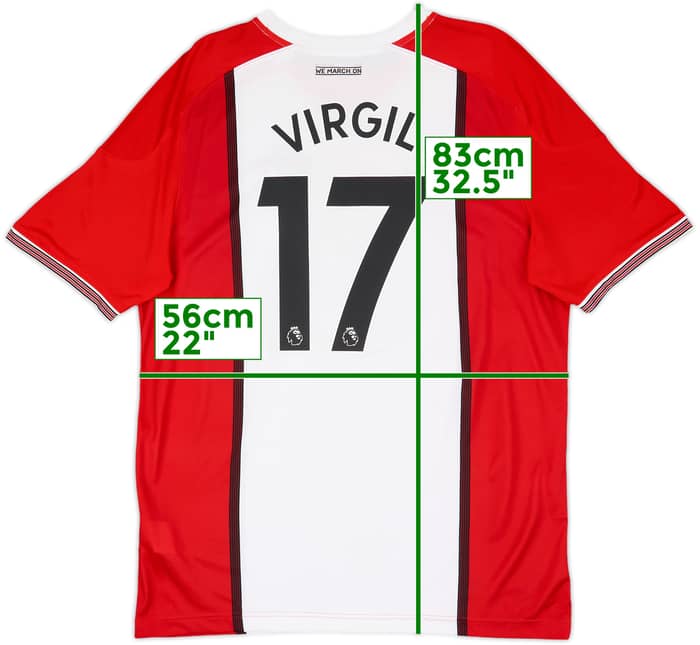 2017-18 Southampton Home Shirt Virgil #17 - 9/10 - (XL)