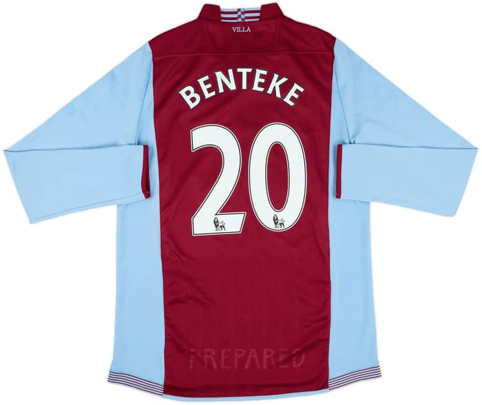2013-14 Aston Villa Home L/S Shirt Benteke #20 - 6/10 - (L)