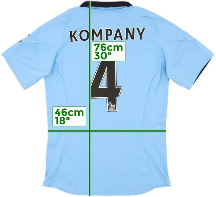 2012-13 Manchester City Home Shirt Kompany #4 - 8/10 - (M)