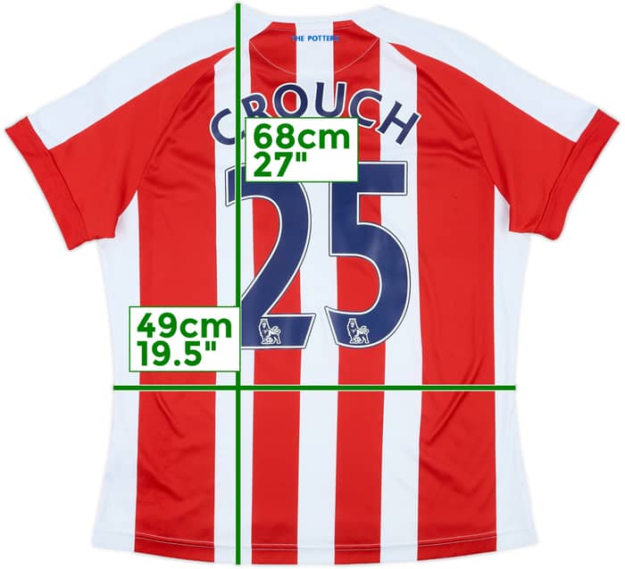 2014-15 Stoke City Home Shirt Crouch #25 - 9/10 - (L)