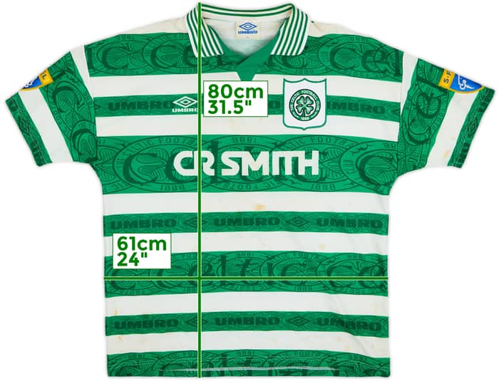 1995-97 Celtic Home Shirt - 5/10 - (XL)