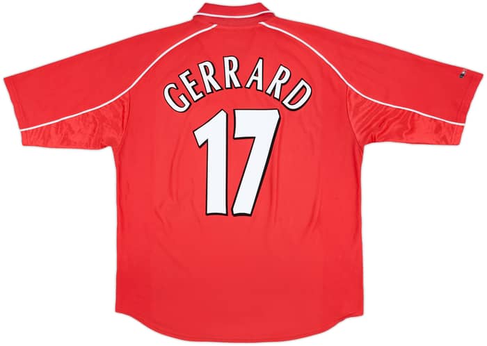 2000-02 Liverpool Home Shirt Gerrard #17 - 5/10 - (L)