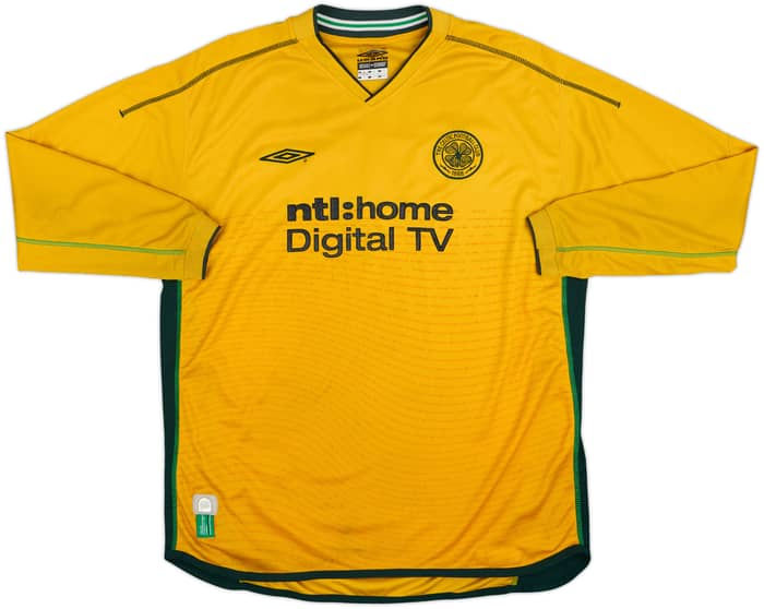 2002-03 Celtic Away L/S Shirt Larsson #7 - 5/10 - (XL)