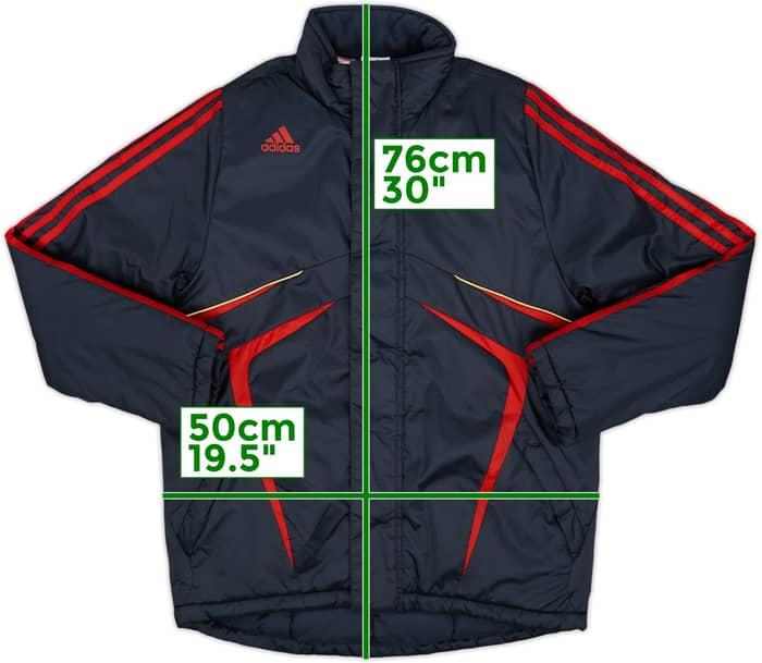 2009-10 Liverpool adidas Padded Bench Coat - 7/10 - (M.Boys)