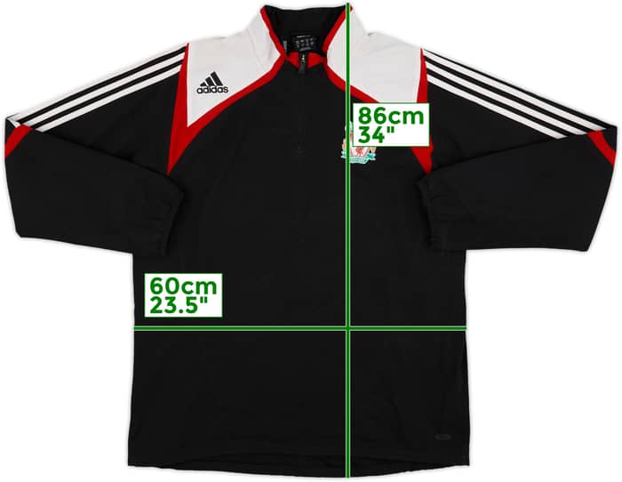 2007-08 Liverpool adidas 1/4 Zip Track Top - 5/10 - (L/XL)