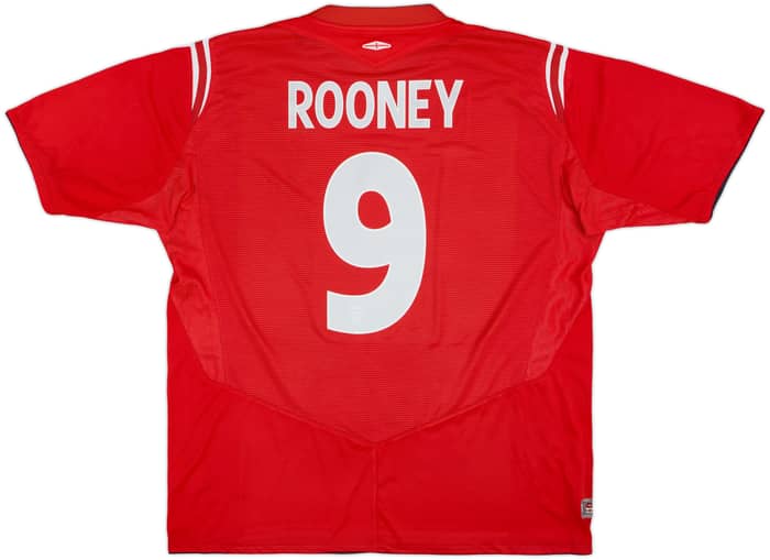 2004-06 England Away Shirt Rooney #9 - 6/10 - (M)