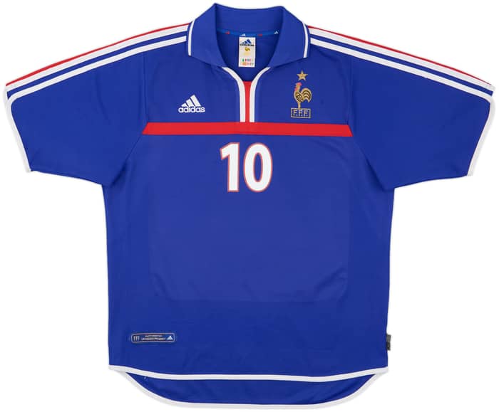 2000-02 France Home Shirt Zidane #10 - 9/10 - (L)