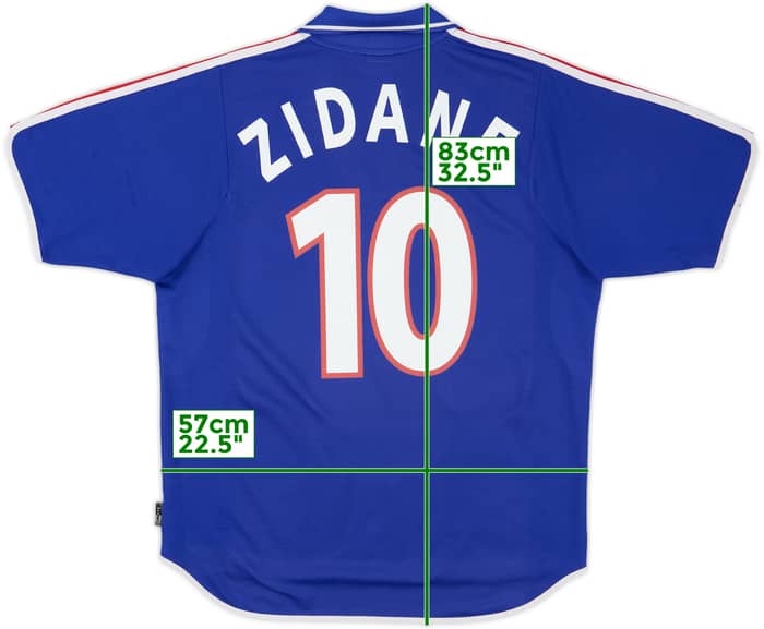 2000-02 France Home Shirt Zidane #10 - 9/10 - (L)