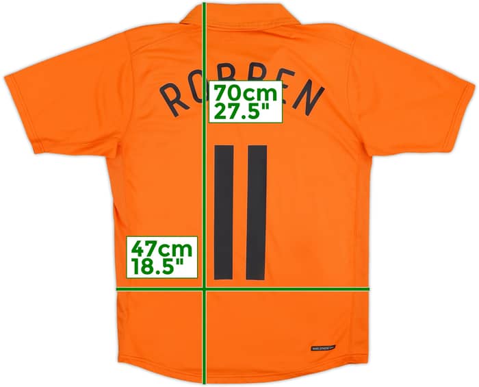 2006-08 Netherlands Home Shirt Robben #11 - 8/10 - (S)