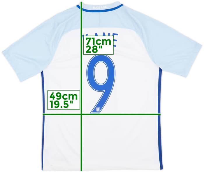 2016-17 England Home Shirt Kane #9 - 7/10 - (M)