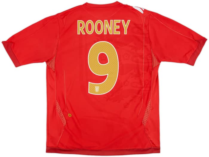 2006-08 England Away Shirt Rooney #9 - 5/10 - (L)