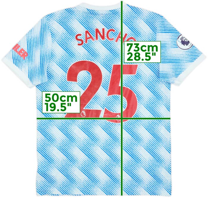 2021-22 Manchester United Away Shirt Sancho #25 - 7/10 - (M)