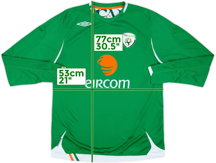 2006-08 Ireland Home L/S Shirt - 9/10 - (L)