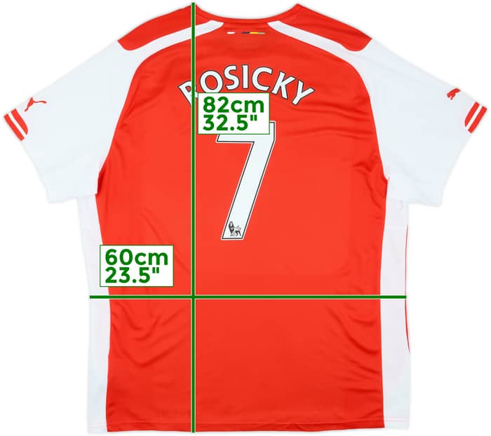 2014-15 Arsenal Home Shirt Rosicky #7 - 8/10 - (XXL)