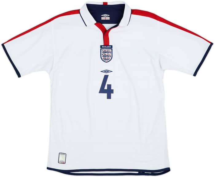 2003-05 England Home Shirt Gerrard #4 - 8/10 - (XL.Boys)