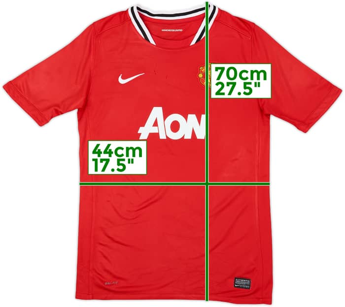 2011-12 Manchester United Home Shirt - 4/10 - (XL.Boys)